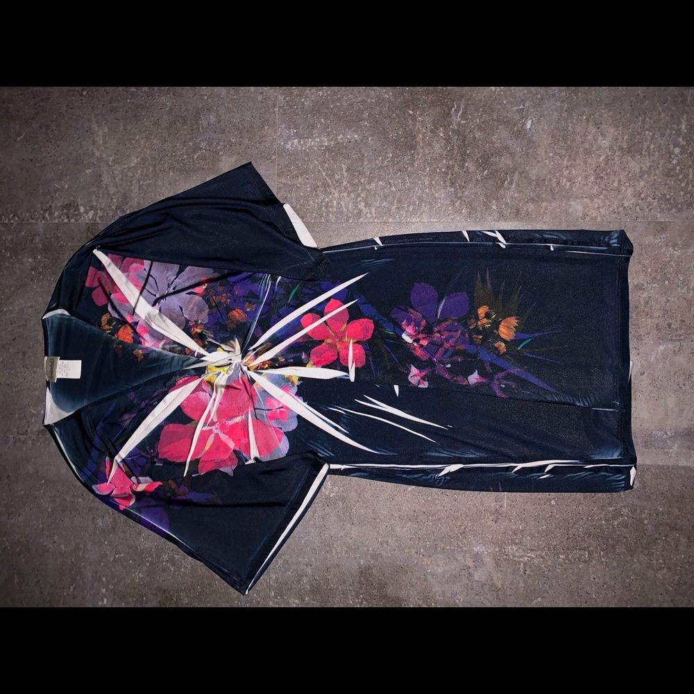 Blue kimono style body con dress